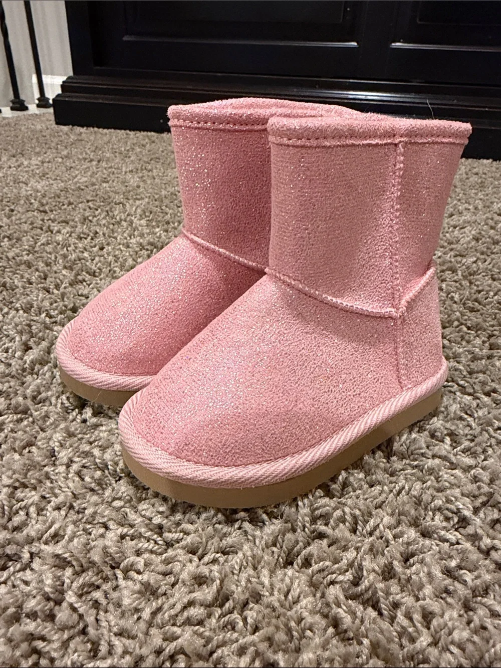 Old Navy Pink Glitter Kids Rain & Snow Boots